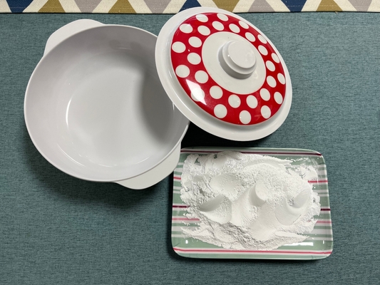 Bột nguyên liệu Melamine có độ tinh khiết tối thiểu 99,8% cho bộ đồ ăn Melamine A5 cấp công nghiệp