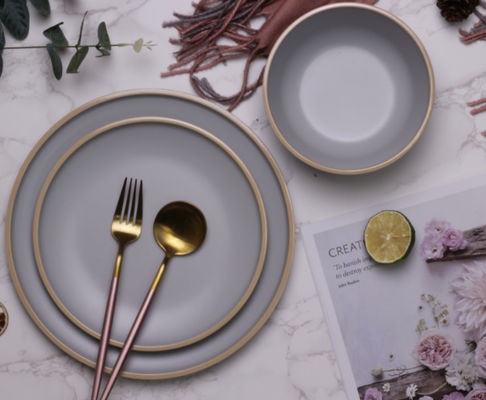 Trại Melamine Đồ ăn tối và bát 12 PC