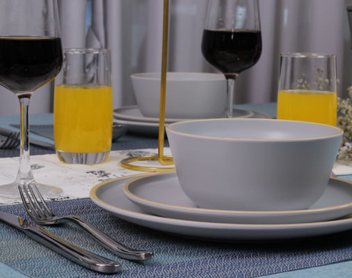 Trại Melamine Đồ ăn tối và bát 12 PC