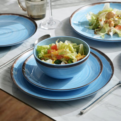 4 người PCS 12 Melamine Dinnerware Set Màu xanh