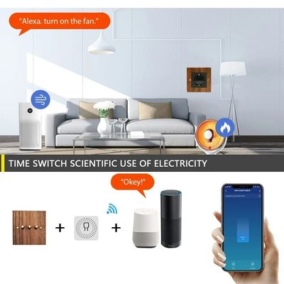 Smart Home Essential Light Switch Panel Solid Wood Wi-Fi lệnh thoại