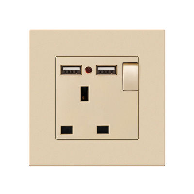 Melamine sạc đèn chuyển mạch bảng điều khiển 13A 16A USB loại C Multi Hole Socket