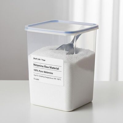 Thời hạn sử dụng 1 năm Melamine nguyên liệu nguyên liệu 100% Melamine lý tưởng cho nặn Nhiệt độ 140-180 độ C độ bền